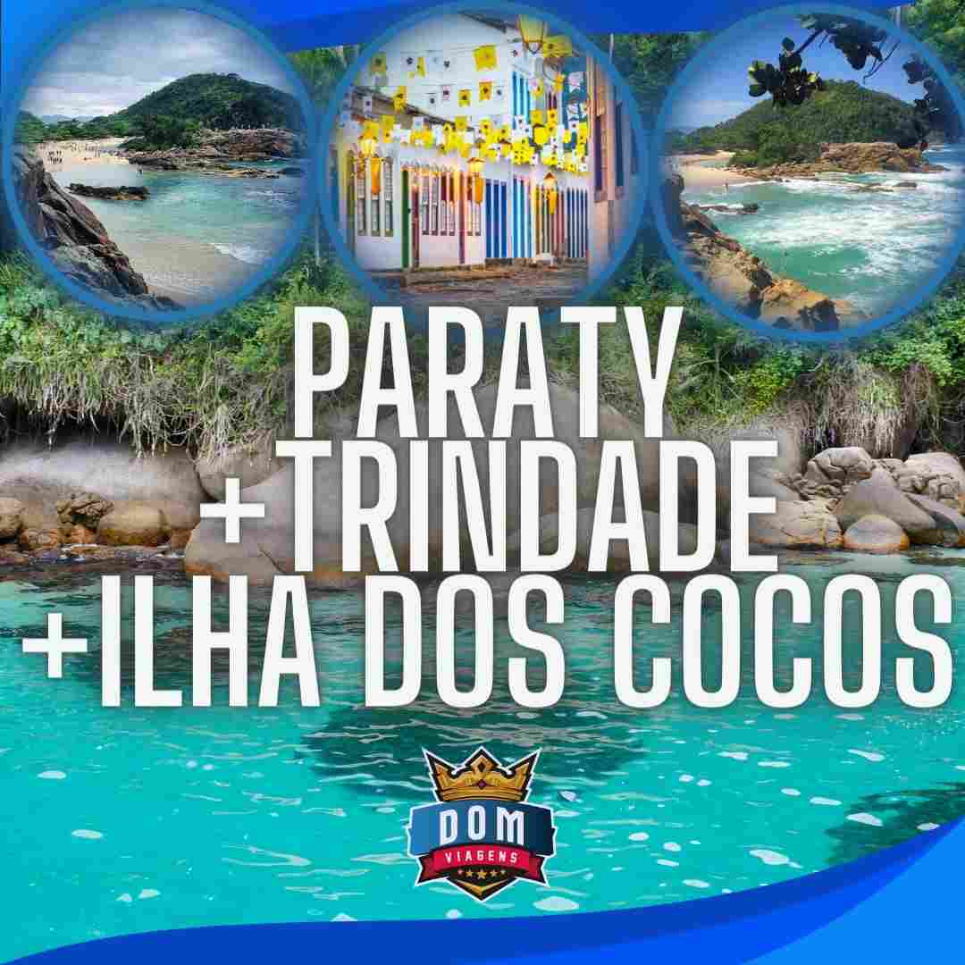  PARATY + TRINDADE + ILHA DOS COCOS - C/ Hospedagem